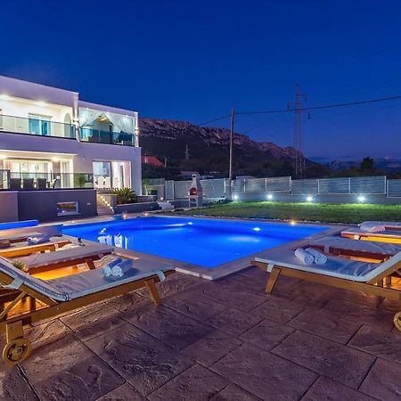 Seaview Villa Stanka With Pool And Attached Jacuzzi Kastela Exterior photo