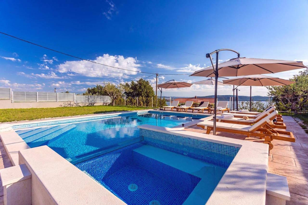 Seaview Villa Stanka With Pool And Attached Jacuzzi Kastela Exterior photo