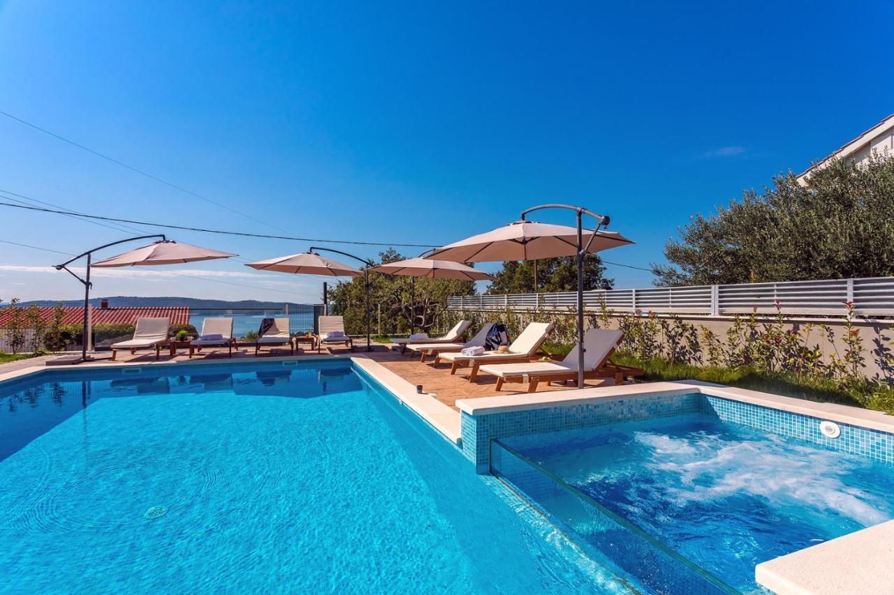 Seaview Villa Stanka With Pool And Attached Jacuzzi Kastela Exterior photo